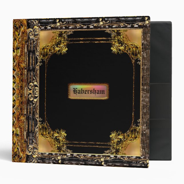 Victorian Vale Monogram 3 Ring Binder (Front/Inside)