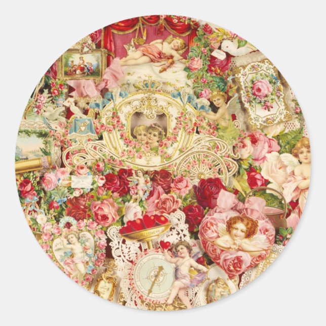 Victorian Valentine Collage Stickers (Front)