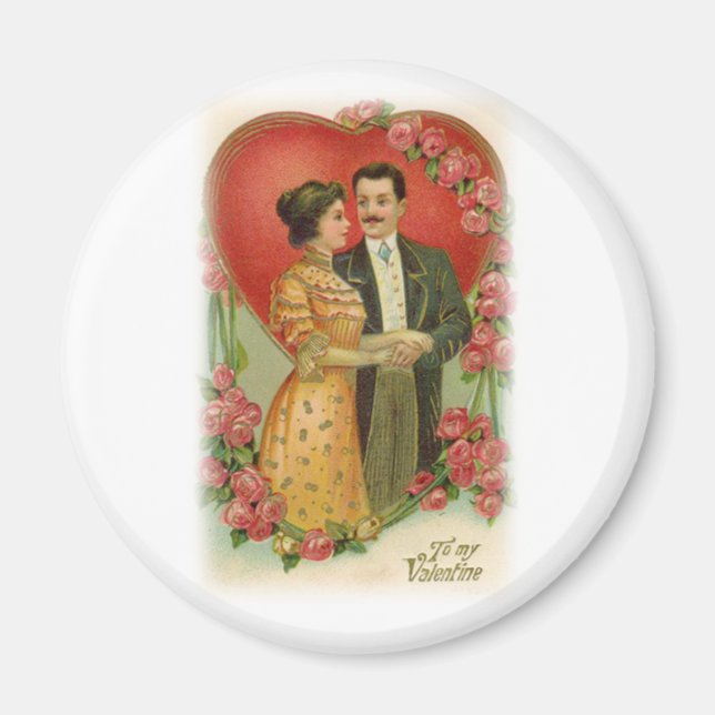 Victorian Valentine Couple Magnet (Front)