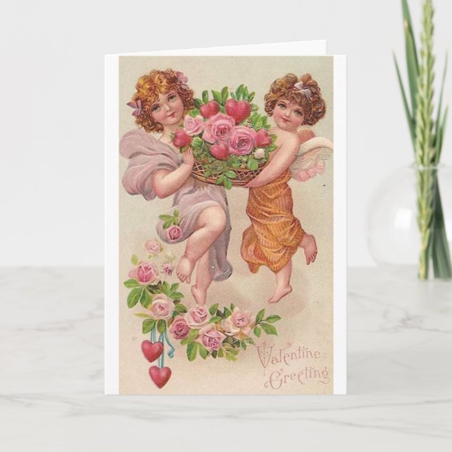 Victorian Valentine Greeting Valentine's Day Card (Front)