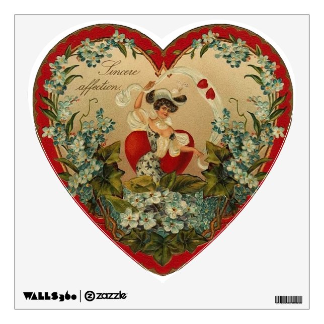 Victorian Valentine Heart Wall Sticker (Front)