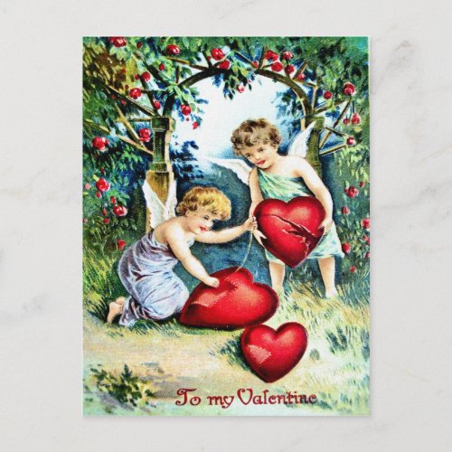 Victorian Valentine Holiday Postcard