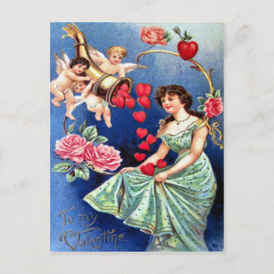 Victorian Valentine Holiday Postcard