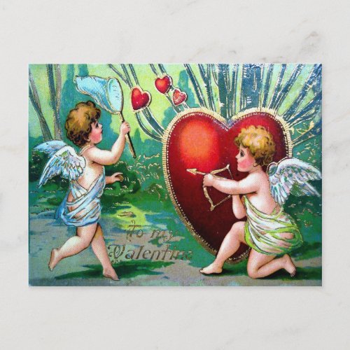 Victorian Valentine Holiday Postcard