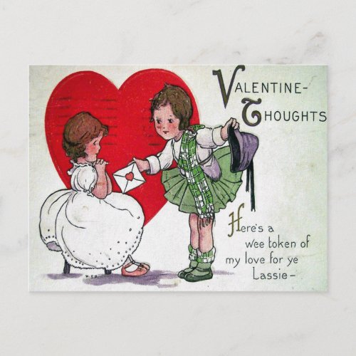 Victorian Valentine Holiday Postcard