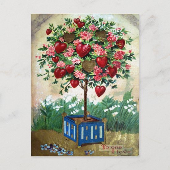 Victorian Valentine Holiday Postcard