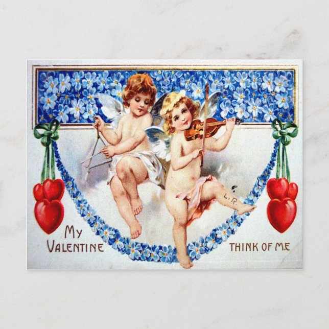 Victorian Valentine Holiday Postcard (Front)