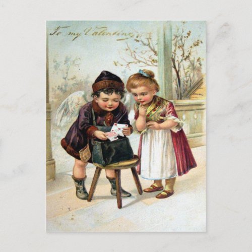 Victorian Valentine Holiday Postcard