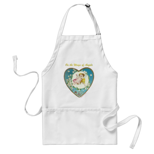 Victorian Valentine On the Angels of Angels Gifts Adult Apron (Front)