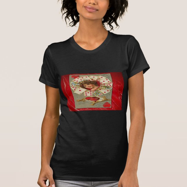 Victorian Valentine The Queen Of Hearts T-Shirt (Front)