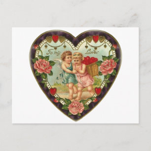 Victorian Valentine To My Love II Holiday Postcard