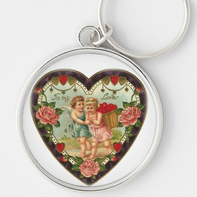 Victorian Valentine To My Love II Keychain (Front)