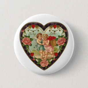 Victorian Valentine To My Love II Pinback Button