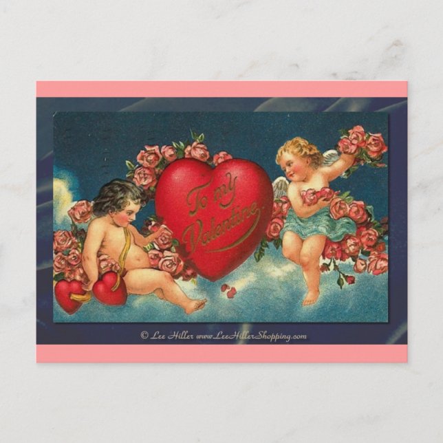 Victorian Valentine To My Valentine Holiday Postcard (Front)