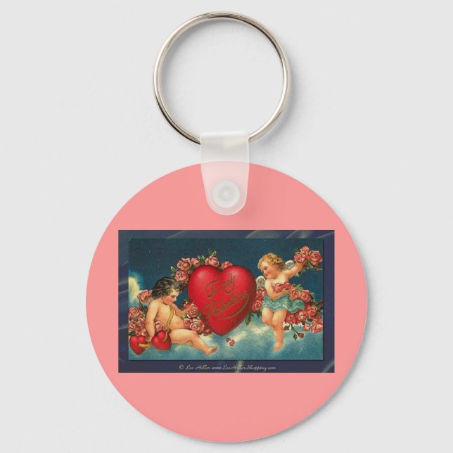 Victorian Valentine To My Valentine Keychain (Front)