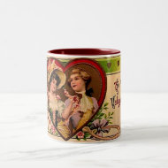 Victorian Valentines Couple Coffee Mug