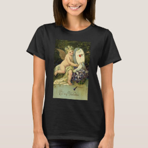 Victorian Valentines Day, Vintage Angel Love birds T-Shirt