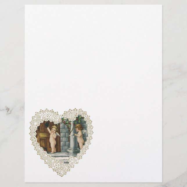 Victorian Valentine's Day, Vintage Angels w Letter Flyer (Front)