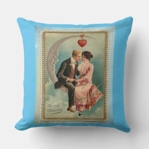 victorian valentines throw pillow
