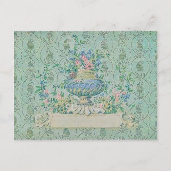 Victorian Vase Of Roses Special Occasion Postcard by LeAnnS123 at Zazzle