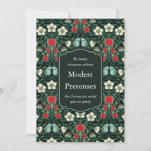 Victorian Venus Flytrap Creative Personalized Announcement