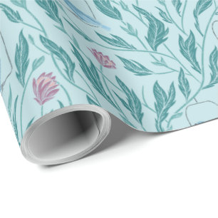 Victorian Vintage Bird in Garden Light Wrapping Paper