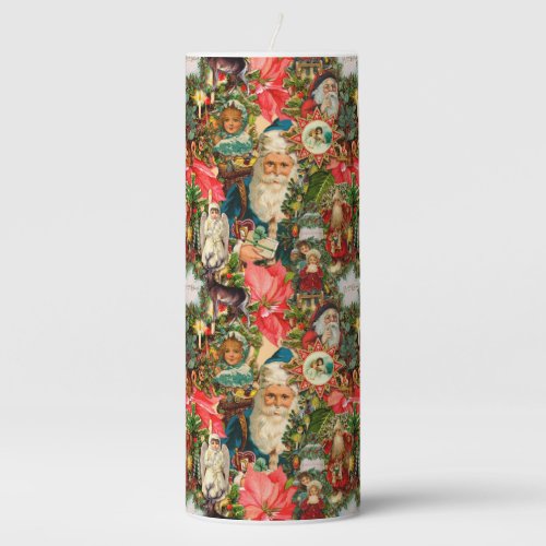 Victorian Vintage Christmas    Pillar Candle