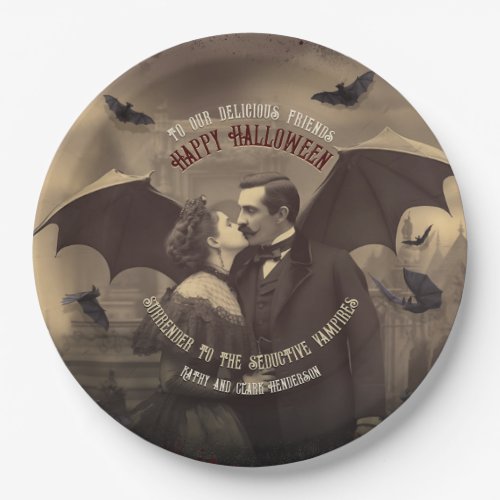 Victorian Vintage Dracula Gothic Halloween Buffet Paper Plates