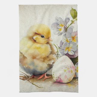 Victorian vintage Easter Chick Kitchen Towel