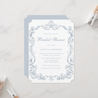 Victorian Vintage Frame Bridal Shower Invitation