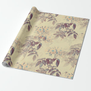 Victorian Vintage Garden Floral Pattern Wrapping Paper