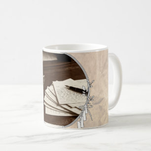 Victorian Vintage Ink &Letters Coffee Mug