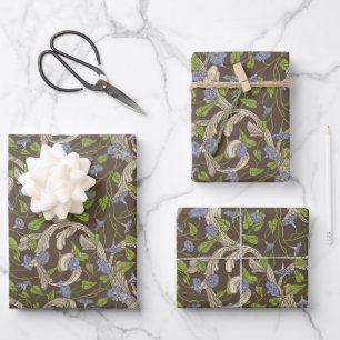 Victorian Vintage Ivy Vines w/ Flourishes Wrapping Paper Sheets