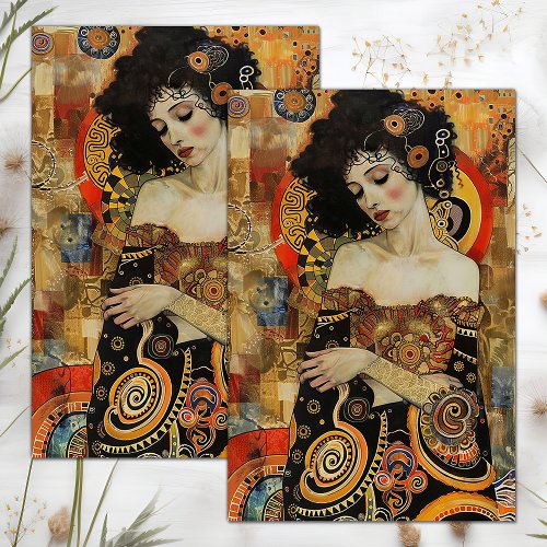 VICTORIAN VINTAGE LADY DECOUPAGE TISSUE PAPER