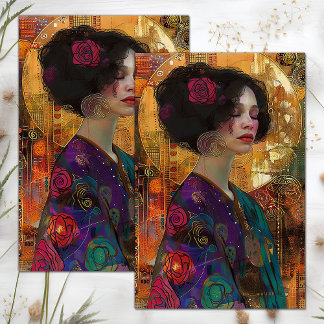 VICTORIAN VINTAGE LADY DECOUPAGE TISSUE PAPER