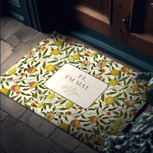 Victorian Vintage Lemon Pomegranate Morris Welcome Doormat