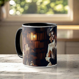 Victorian Vintage Mysterious Elegant Woman  Mug