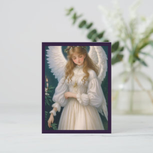 Victorian Vintage Retro Christmas Angel Postcard