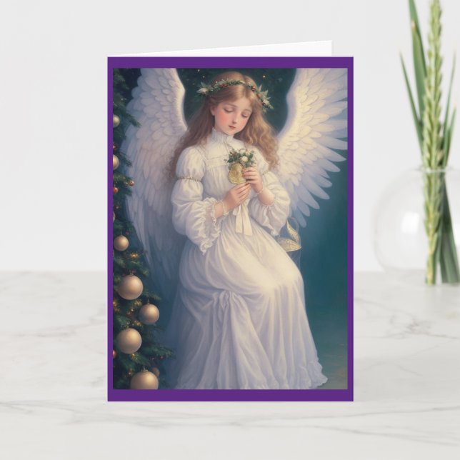 Victorian Vintage Retro Christmas Holiday Card (Front)