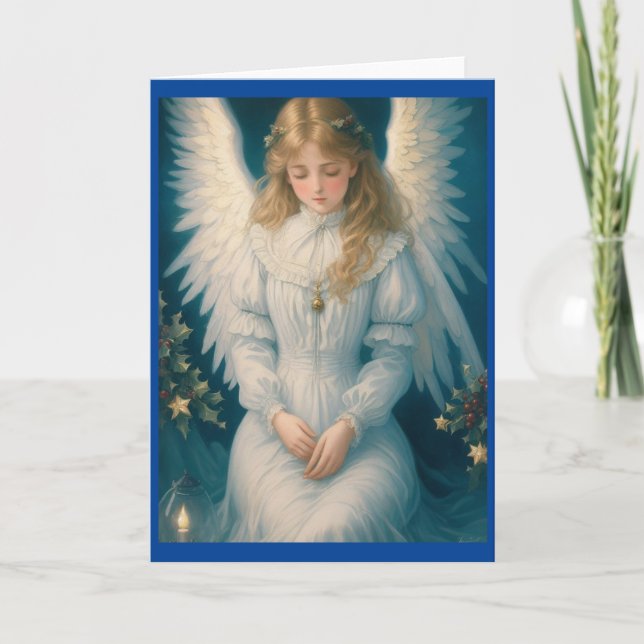 Victorian Vintage Retro Christmas Holiday Card (Front)
