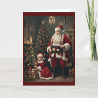 Victorian Vintage Retro Christmas Holiday Card