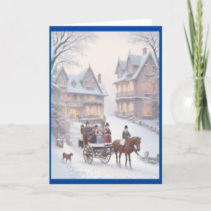 Victorian Vintage Retro Christmas Holiday Card