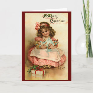 Victorian Vintage Retro Christmas Holiday Card