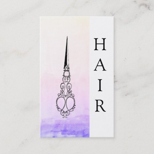  Victorian Vintage Scissors HAIR SYLIST Ombre Business Card