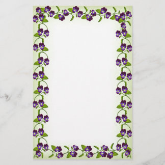 Victorian Viola Garden Stationery