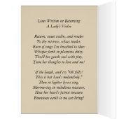 Victorian violinist (poem inside card) cards (Inside (Left))