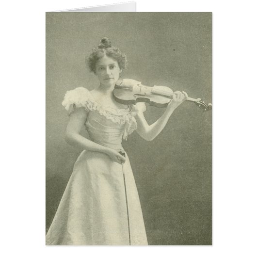 Victorian violinist (poem inside card) cards (Front)