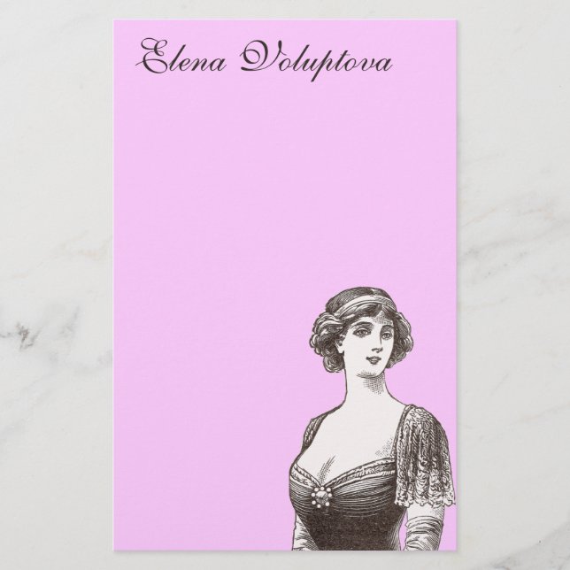 Victorian Vixen Letterhead Paper Customizable (Front)