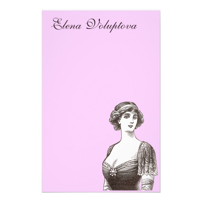 Victorian Vixen Letterhead Paper Customizable Stationery Design