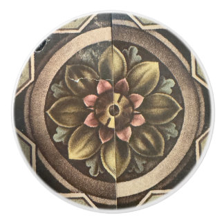 Victorian wallpaper flower knob